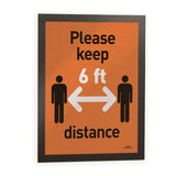 Duraframe Sign Holder, 5 1-2 X 8 1-2, Black Frame, 2-pack