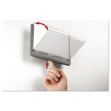 Click Sign Holder For Interior Walls, 6 3-4 X 5-8 X 5 1-8, Gray