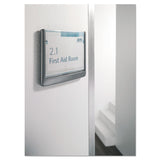 Click Sign Holder For Interior Walls, 6 3-4 X 5-8 X 5 1-8, Gray