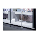 Floor Stand Tablet Holder, Silver-charcoal Gray