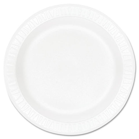 Concorde Foam Plate, 10 1-4" Dia, White, 125-pack, 4 Packs-carton