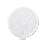Translucent Lids For 12-24oz Foam Cups, Straw Slot, 1000-carton
