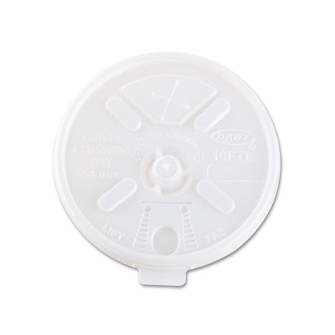 Translucent Lids For 12-24oz Foam Cups, Straw Slot, 1000-carton