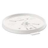 Translucent Lids For 12-24oz Foam Cups, Straw Slot, 1000-carton