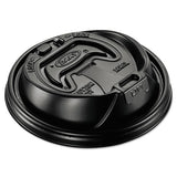 Optima Reclosable Lid, Fits 12-24 Oz Foam Cups, Black, 1000-carton