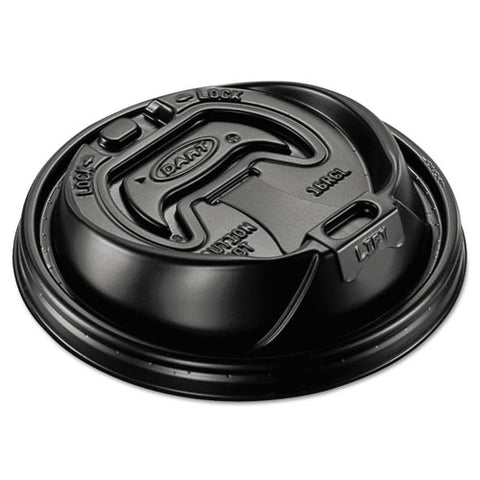 Optima Reclosable Lid, Fits 12-24 Oz Foam Cups, Black, 1000-carton