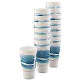 Horizon Hot-cold Foam Drinking Cups, 32oz, Teal-white, 16-bag, 25 Bags-carton
