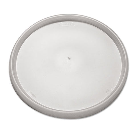 Plastic Lids For Foam Containers, Flat, Vented, Fits 24-32 Oz, Translucent, 500-carton