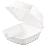 Foam Hinged Lid Containers, 5.38 X 5.5 X 2.88, White, 500-carton