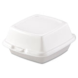 Foam Hinged Lid Containers, 6 X 5.78 X 3, White, 500-carton