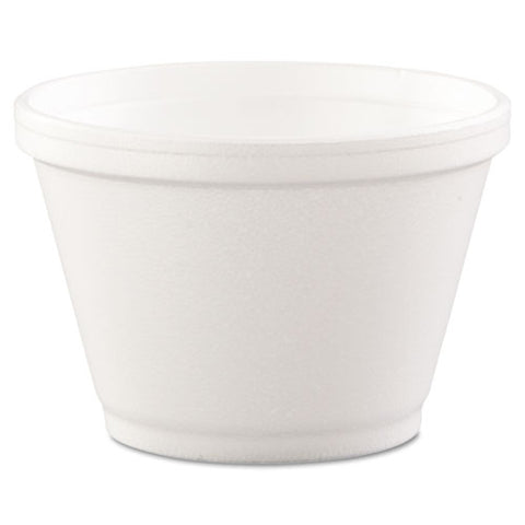Foam Containers, 6 Oz, White, 50-bag, 20 Bags-carton