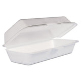 Foam Hinged Lid Container, Hot Dog Container, 3.8 X 7.1 X 2.3, White,125-bag, 4 Bags-carton