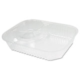 Clearpac Large Nacho Tray, 2-compartments, 3.3 Oz, 6.2 X 6.2 X 1.6, Clear, 500-carton