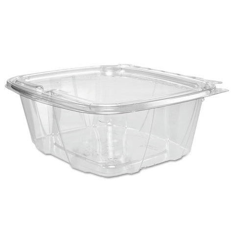 Clearpac Container, Tamper Resistant Flat Lid, 32 Oz, 6.4 X 2.6 X 7.1, Clear, 200-carton