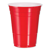 Solo Plastic Party Cold Cups, 16oz, Red, 50-bag, 20 Bags-carton