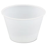 Polystyrene Portion Cups, 4 Oz, Translucent, 250-bag, 10 Bags-carton