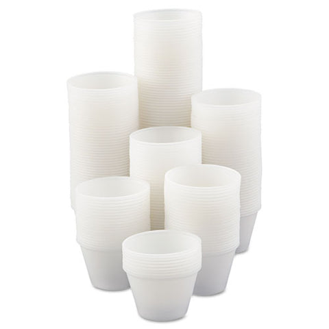 Polystyrene Portion Cups, 4 Oz, Translucent, 250-bag, 10 Bags-carton