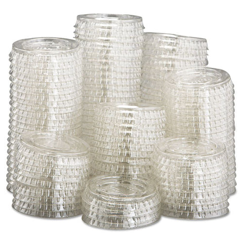 Portion-soufflé Cup Lids, Fits 0.5-1 Oz Cups, Pet, Clear, 2,500-carton