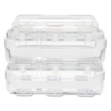 Stackable Caddy Organizer With S, M And L Containers, White Caddy, Clear Containers