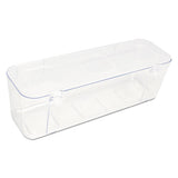 Stackable Caddy Organizer With S, M And L Containers, White Caddy, Clear Containers