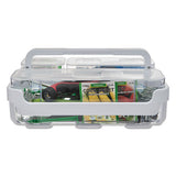 Stackable Caddy Organizer With S, M And L Containers, White Caddy, Clear Containers