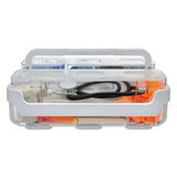 Stackable Caddy Organizer With S, M And L Containers, White Caddy, Clear Containers