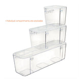 Stackable Caddy Organizer Containers, Small, Clear