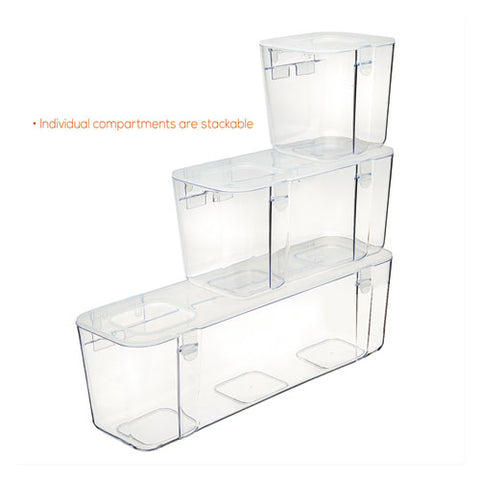 Stackable Caddy Organizer Containers, Medium, Clear