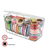 Stackable Caddy Organizer Containers, Medium, Clear