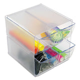 Stackable Cube Organizer, 4 Drawers, 6 X 7 1-8 X 6, Clear