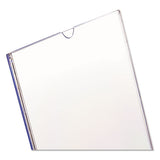 Superior Image Slanted Sign Holder, Portrait, 8 1-2 X 11 Insert, Clear