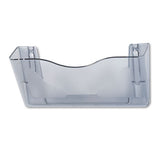 Euro-style Docupocket Landscape Wall File, Large-tabloid, 15 X 6 5-8 X 4, Smoke