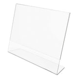 Classic Image Slanted Sign Holder, Landscaped, 11 X 8 1-2 Insert, Clear