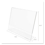 Classic Image Slanted Sign Holder, Landscaped, 11 X 8 1-2 Insert, Clear