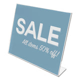 Classic Image Slanted Sign Holder, Landscaped, 11 X 8 1-2 Insert, Clear