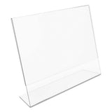 Classic Image Slanted Sign Holder, Landscaped, 11 X 8 1-2 Insert, Clear