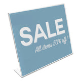 Classic Image Slanted Sign Holder, Landscaped, 11 X 8 1-2 Insert, Clear