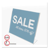 Classic Image Slanted Sign Holder, Landscaped, 11 X 8 1-2 Insert, Clear