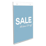 Classic Image Wall-mount Sign Holder, Portrait, 8 1-2 X 11, Clear