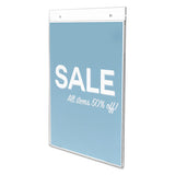 Classic Image Wall-mount Sign Holder, Portrait, 8 1-2 X 11, Clear