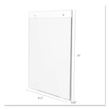 Classic Image Wall-mount Sign Holder, Portrait, 8 1-2 X 11, Clear
