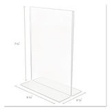 Classic Image Double-sided Sign Holder, 5 X 7 Insert, Clear