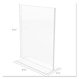 Classic Image Double-sided Sign Holder, 8 1-2 X 11 Insert, Clear