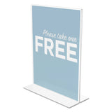 Classic Image Double-sided Sign Holder, 8 1-2 X 11 Insert, Clear