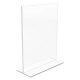 Classic Image Double-sided Sign Holder, 8 1-2 X 11 Insert, Clear