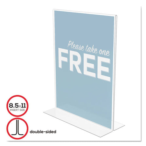 Classic Image Double-sided Sign Holder, 8 1-2 X 11 Insert, Clear