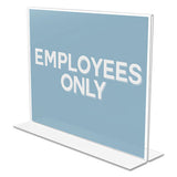 Classic Image Double-sided Sign Holder, 11 X 8 1-2 Insert, Clear