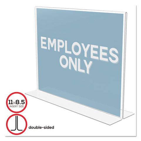 Classic Image Double-sided Sign Holder, 11 X 8 1-2 Insert, Clear