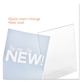 Classic Image Slanted Sign Holder, Portrait, 8 1-2 X 11 Insert, Clear