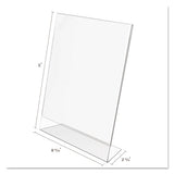 Classic Image Slanted Sign Holder, Portrait, 8 1-2 X 11 Insert, Clear